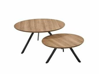 Set van 2 salontafels - Eik look Hout