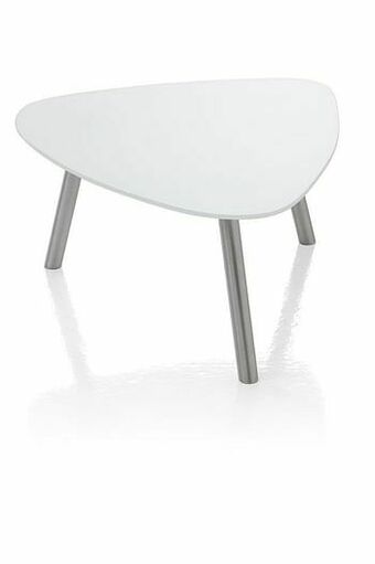 Deba Meubelen Bijzettafel LOJA - Ice Glass White Wit aanbieding
