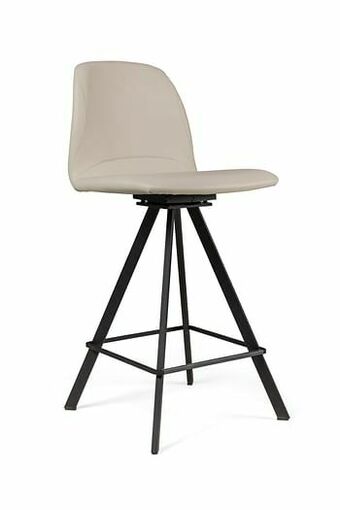 Barstoel BARGIRONA - Greige/antraciet Beige