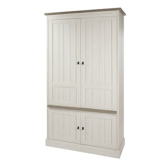 Deba Meubelen Kast barkast YORK - Lariks & Crystal Oak Beige Wit aanbieding