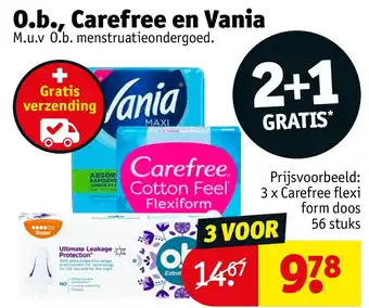 Kruidvat O.b., Carefree en Vania aanbieding