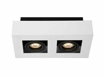 Deba Meubelen Spot XIRAX 2 spots - Wit/zwart Wit aanbieding