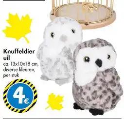 TEDi Knuffeldier uil aanbieding