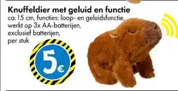 TEDi Knuffeldier met geluid en functie aanbieding