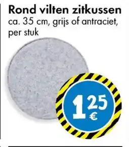 TEDi Rond vilten zitkussen aanbieding