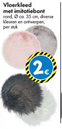 TEDi Vloerkleed met Imitatiebont aanbieding