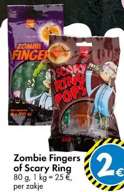 TEDi Zombie Fingers of Scary Ring aanbieding
