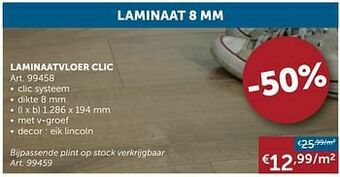Zelfbouwmarkt Laminaatvloer clic aanbieding