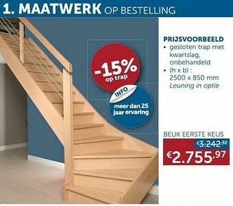 Zelfbouwmarkt Prijsvoorbeeld beuk eerste keus aanbieding