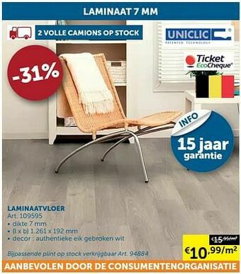 Zelfbouwmarkt Laminaatvloer aanbieding
