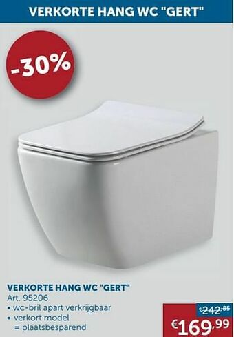 Zelfbouwmarkt Verkorte hang wc gert aanbieding
