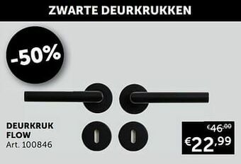 Zelfbouwmarkt Deurkruk flow aanbieding