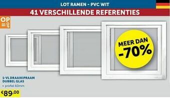 Zelfbouwmarkt 1-vl draaikipraam dubbel glas aanbieding