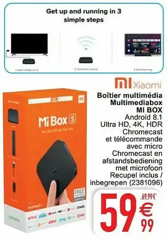Cora Xiaomi boîtier multimédia multimediabox mi box aanbieding