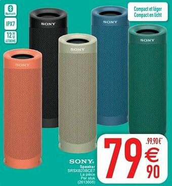 Cora Sony speaker srsxb23bce7 aanbieding