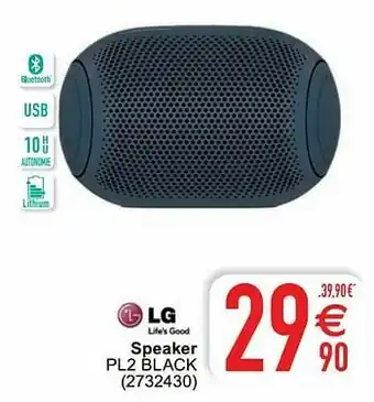 Cora Lg speaker pl2 black aanbieding