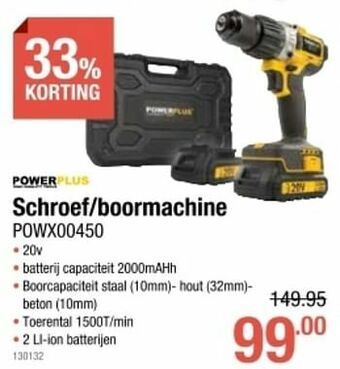 Cevo Powerplus schroef-boormachine powx00450 aanbieding