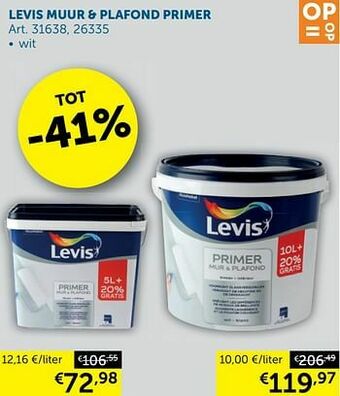 Levis muur + plafond primer