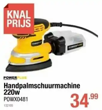 Cevo Powerplus handpalmschuurmachine 220w powx0481 aanbieding