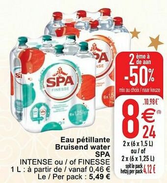 Cora Eau pétillante bruisend water spa intense ou - of finesse aanbieding