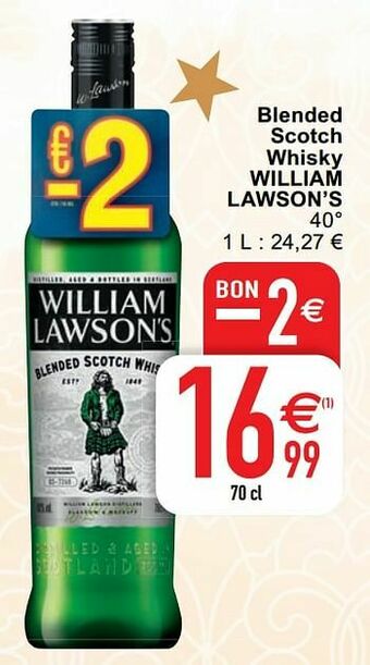 Cora Blended scotch whisky william lawson’s aanbieding