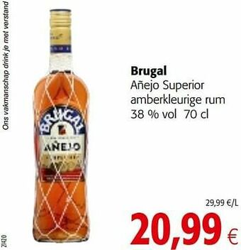 Colruyt Brugal añejo superior amberkleurige rum aanbieding