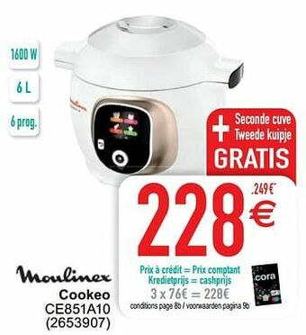 Cora Moulinex cookeo ce851a10 aanbieding