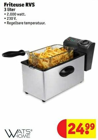 Kruidvat Watshome friteuse rvs aanbieding