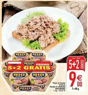 Cora Thon à l`huile d`olive tonijn in olijfolie rio mare aanbieding
