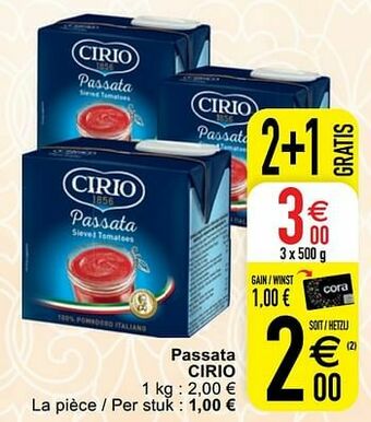 Cora Passata cirio aanbieding