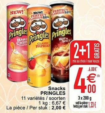 Cora Snacks pringles aanbieding