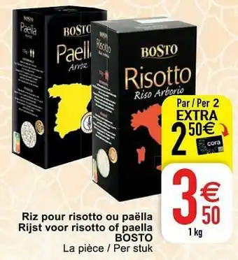 Riz pour risotto ou paëlla rijst voor risotto of paella bosto
