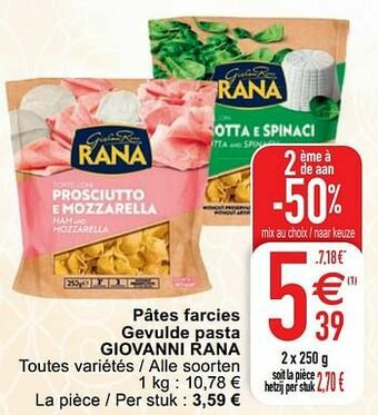 Cora Pâtes farcies gevulde pasta giovanni rana aanbieding