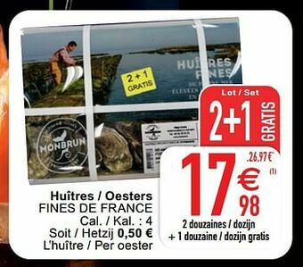 Cora Huîtres - oesters fines de france aanbieding