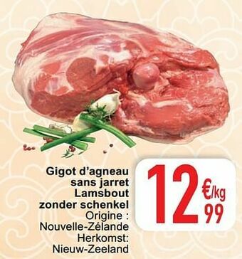 Cora Gigot d’agneau sans jarret lamsbout zonder schenkel aanbieding