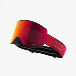 Decathlon Skibril zonnig weer verwisselbare lens kinderen volwassenen G 900 C HD rood aanbieding