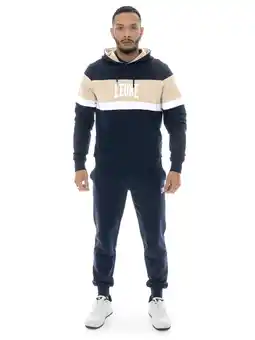Decathlon Leone Easy heren trainingspak met capuchon van niet-geborsteld katoen aanbieding