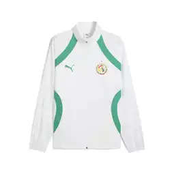 Decathlon Senegal 2025 geweven prematch-jack voor heren PUMA White Sport Green aanbieding