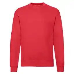 Decathlon Uniseks Klassiek Ingelegd Sweatshirt voor Volwassenen (Rood) aanbieding