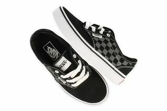 Berca Shoes Vans Sneaker Laag Jongens/meisjes/dames Maat 31/38 Yt Atwood Checker Dot Black - Zwart aanbieding