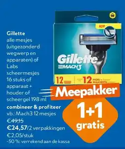OKay Gillette alle mesjes (uitgezonderd wegwerp en apparaten) aanbieding