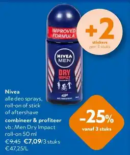OKay Nivea alle deo sprays aanbieding