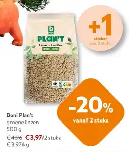 OKay Boni Plan’t groene linzen 500 g aanbieding