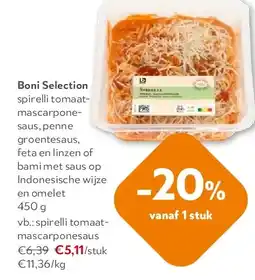 OKay Boni Selection spirelli tomaatmascarponesaus aanbieding