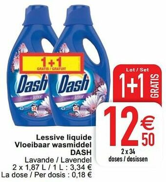 Cora Lessive liquide vloeibaar wasmiddel dash aanbieding