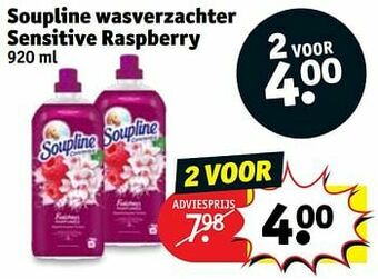 Soupline wasverzachter sensitive raspberry
