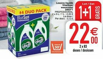 Cora Lessive liquide vloeibaar wasmiddel dreft professional aanbieding
