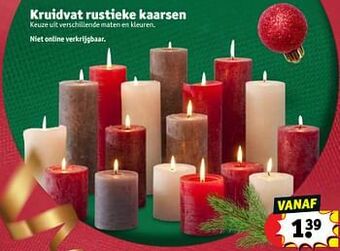 Kruidvat Kruidvat rustieke kaarsen aanbieding
