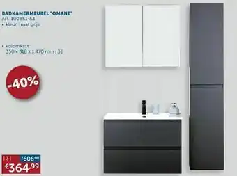 Zelfbouwmarkt Badkamermeubel omane kolomkast aanbieding