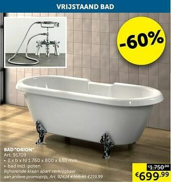 Zelfbouwmarkt Bad orion aanbieding
